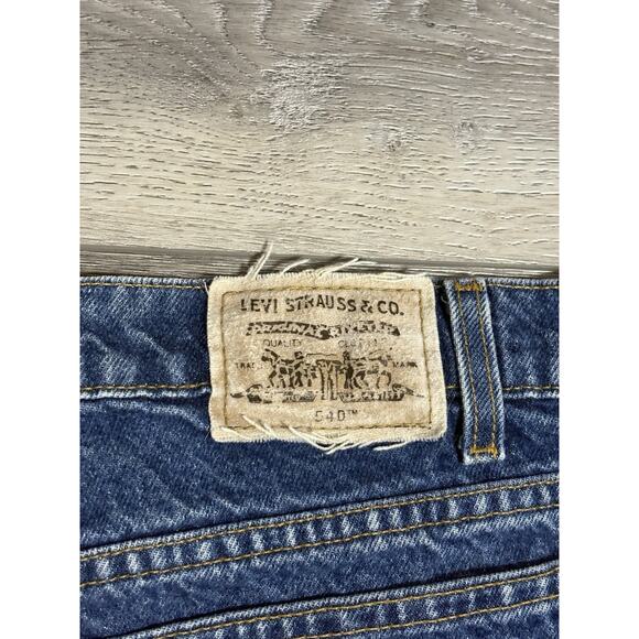 1996 Vintage Levi’s 540 Relaxed Fit Brown Tab Dark Wash Jeans - Men’s 44x34 - Picture 9 of 11